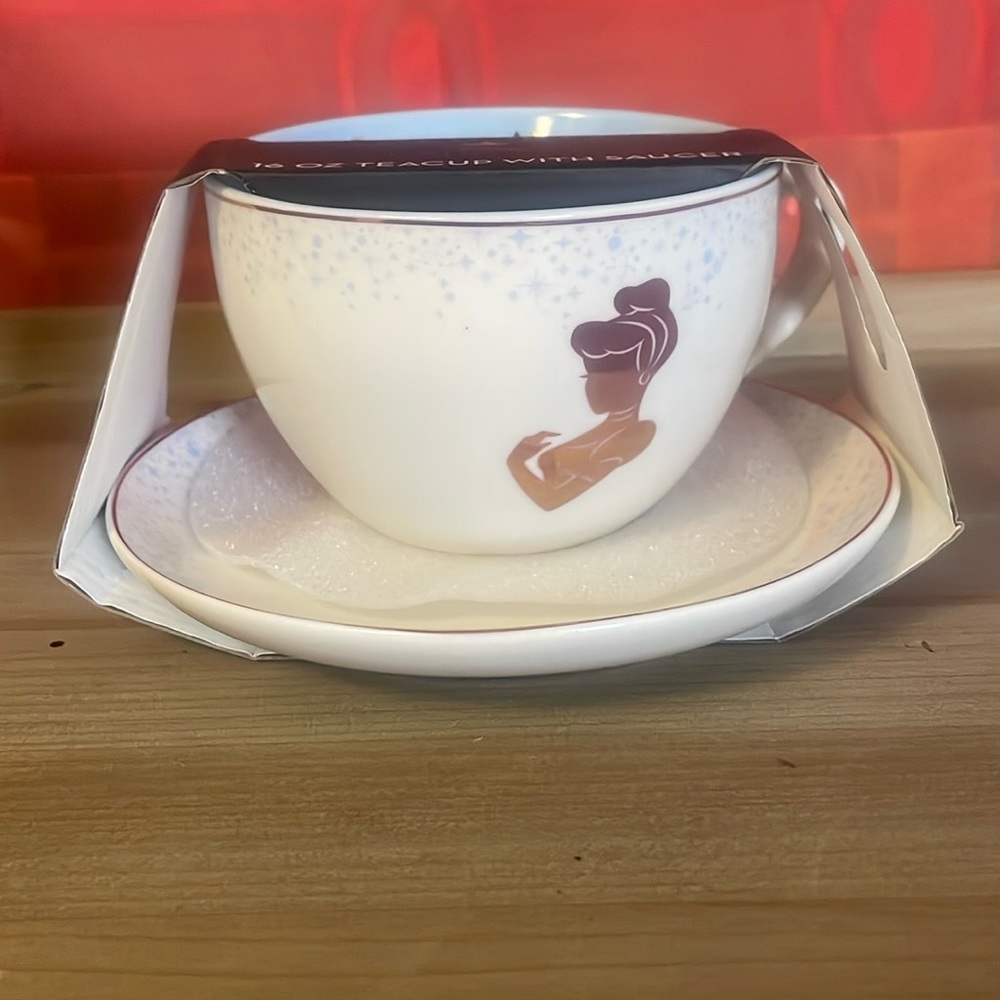 Disney Cinderella Teacup & Saucer Set 16 oz Princess Gift Coffee Mug